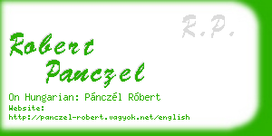 robert panczel business card